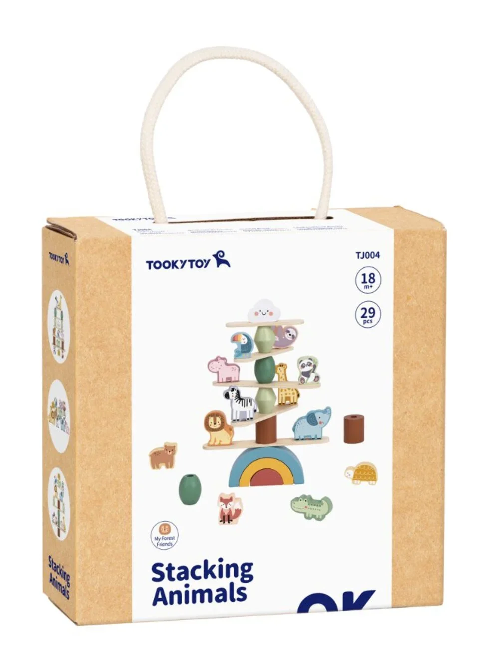 NEW Montessori Wooden Animal Stacking Balance Toy Educational Toddler Gift